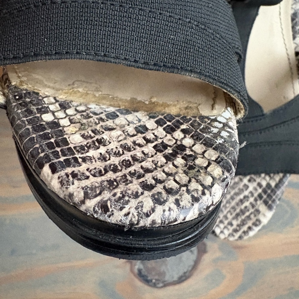 Calvin Klein Python Print Black Wedge Sandals - image 7